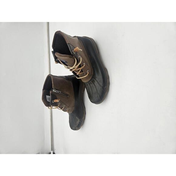Sperry Syren Gulf Zip Brown Faux Leather Winter Duck Boots STS80524 Womens SZ 7M - Picture 2 of 7